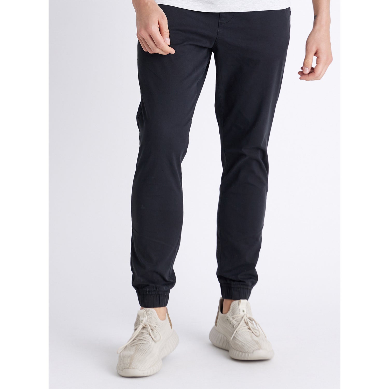 Navy Blue Mid-Rise Cotton Regular Fit Joggers (DOPLANE)