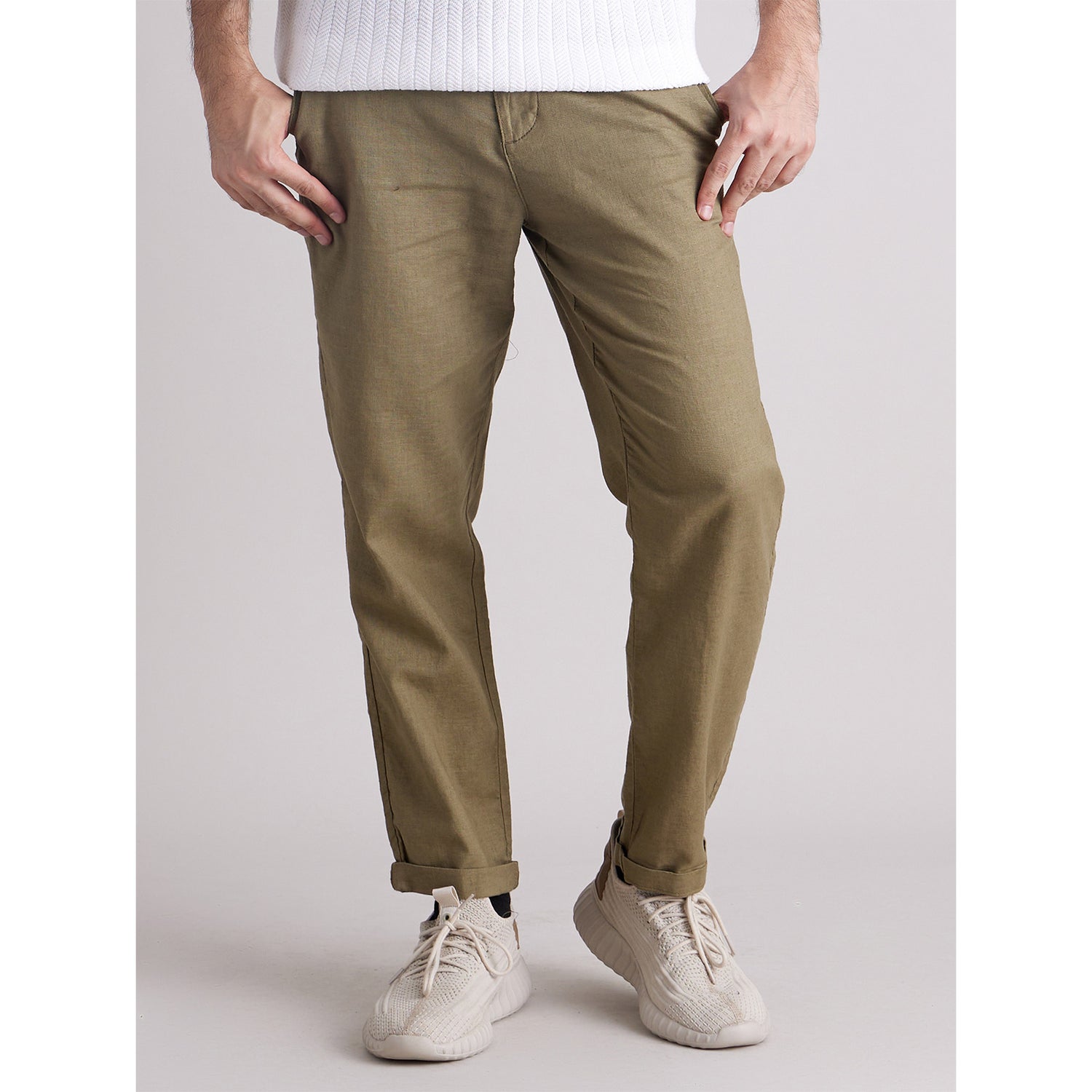 Khaki Solid Trouser (DOLINCO)