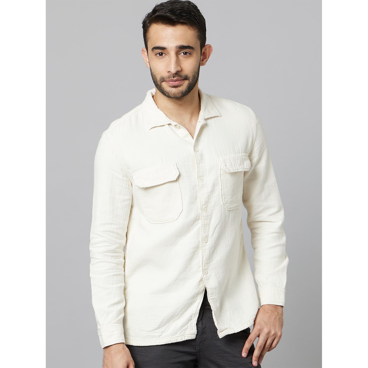 Off-White Classic Cotton Casual Shirt (DALIGHT1)