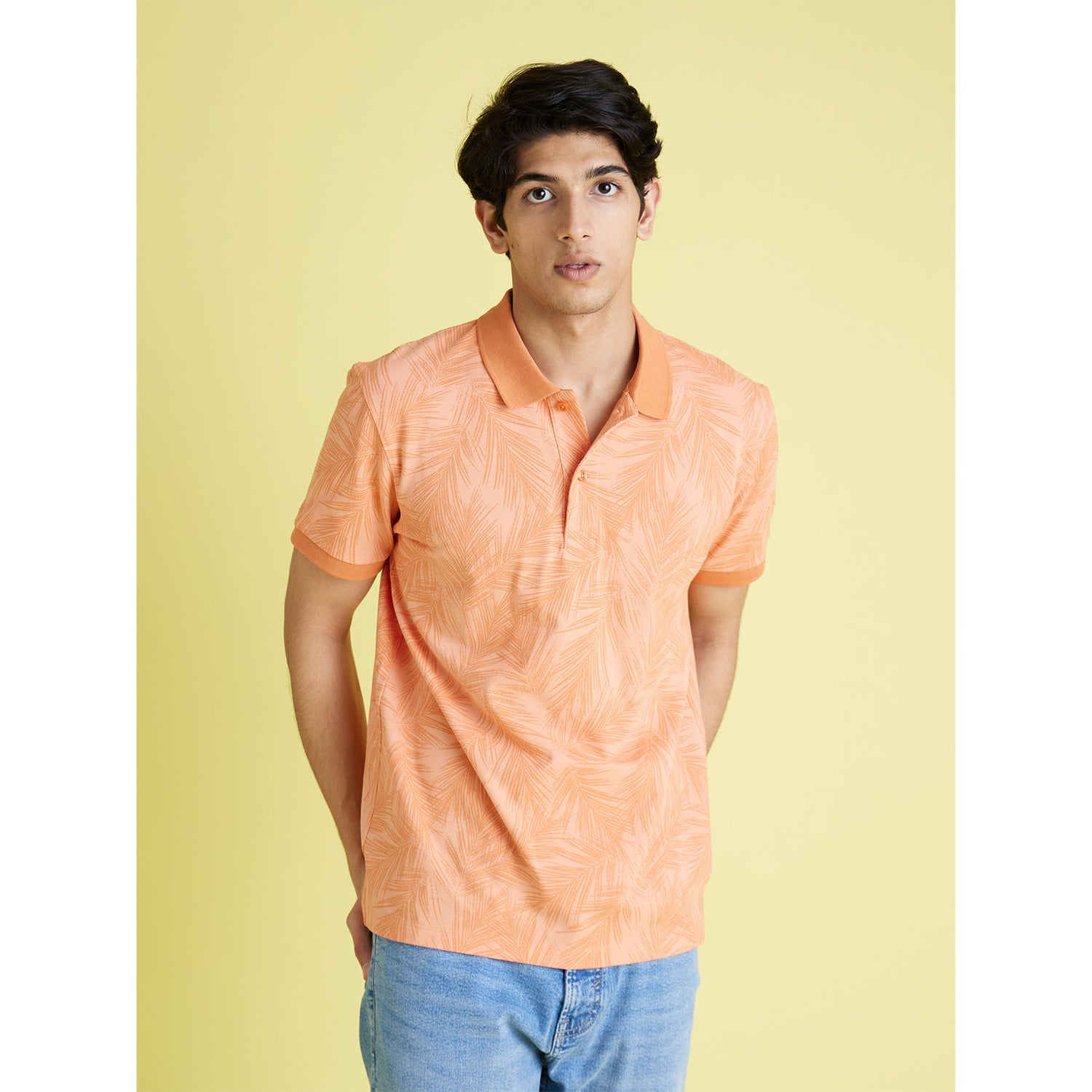 Mens Orange Tropical T-Shirt (Various Sizes)