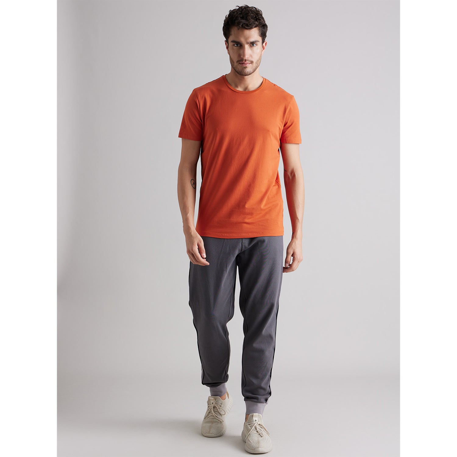 Mens Charcoal-Grey Solid Cord Set Trouser (Various Sizes)