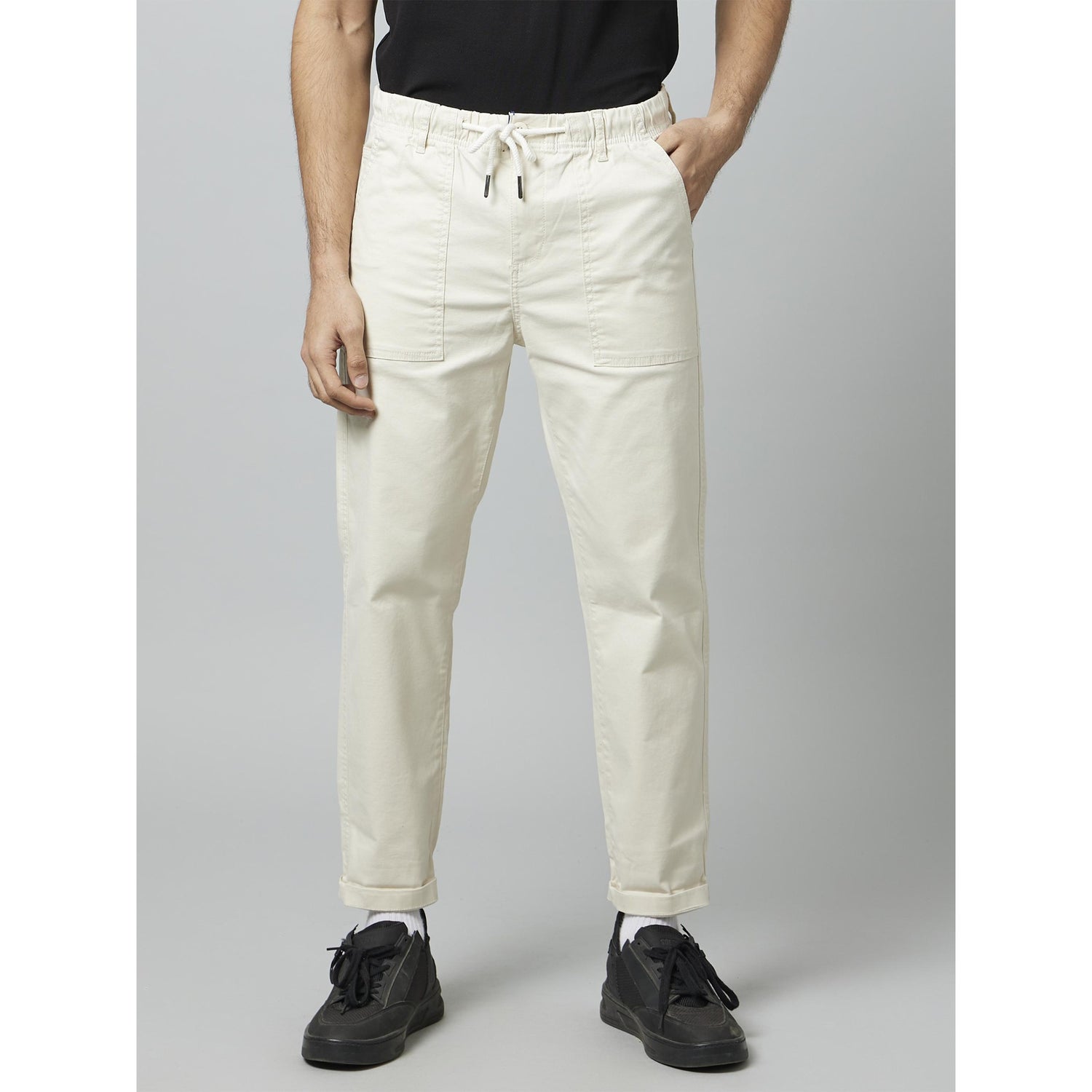 Off White Classic Drawstring Chinos Mid-Rise Trousers (DOHO)