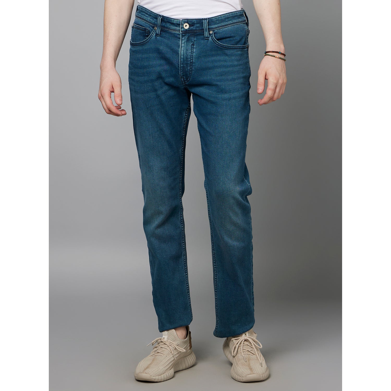 Blue Clean Look Jean Slim Fit Stretchable Jeans (FOKREEN25)