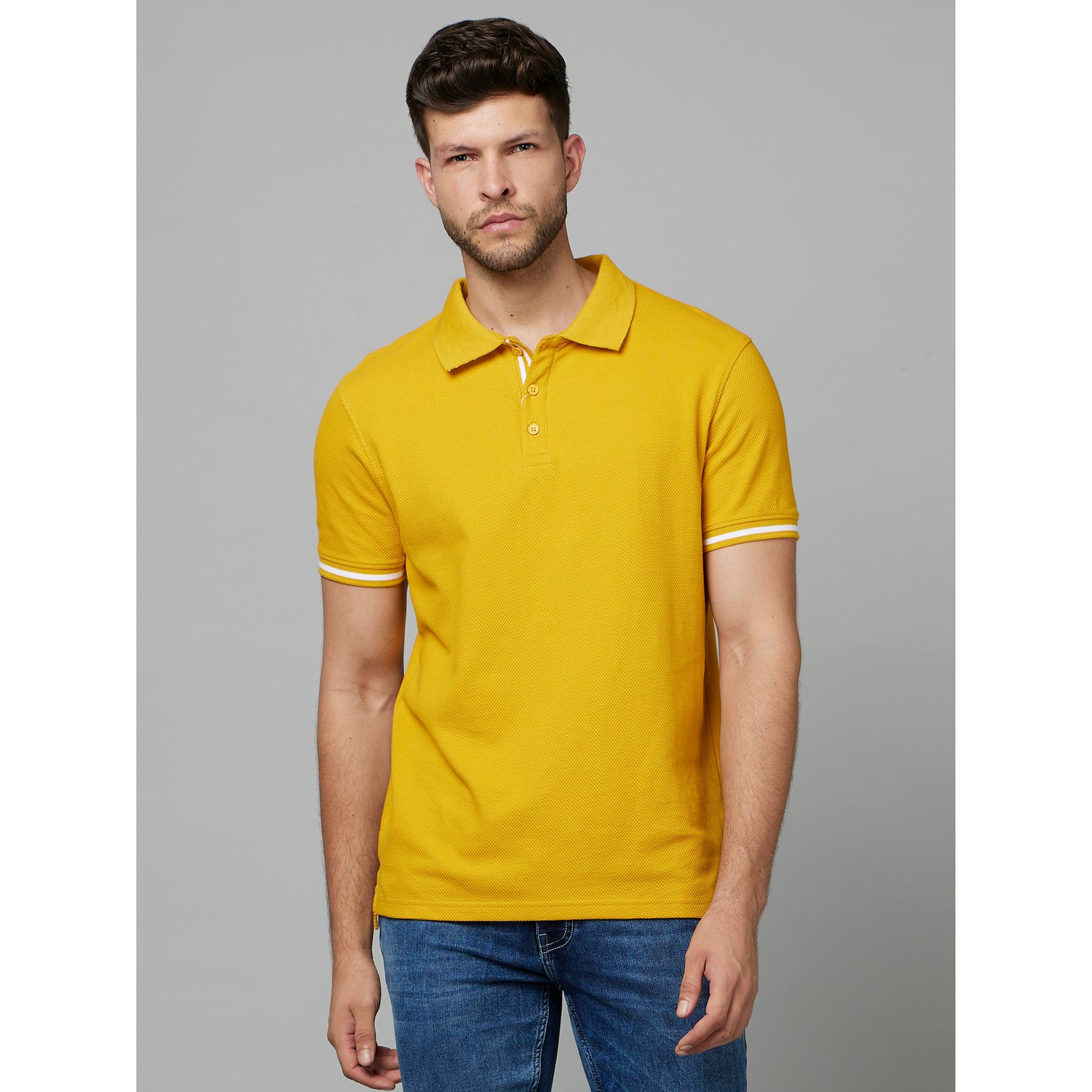 Polo Collar Regular Fit Cotton T-shirt (SECORNTIP)