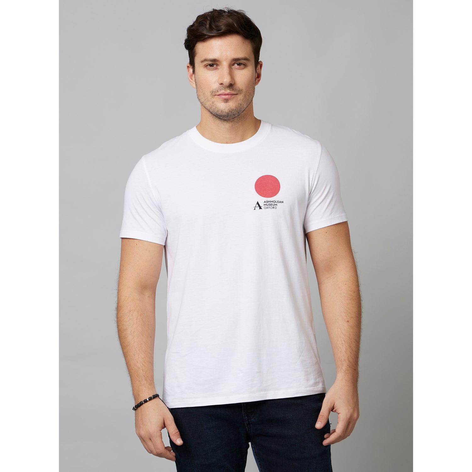 White Graphic Printed Short Sleeve Cotton T-Shirts (LDEJAPAN)