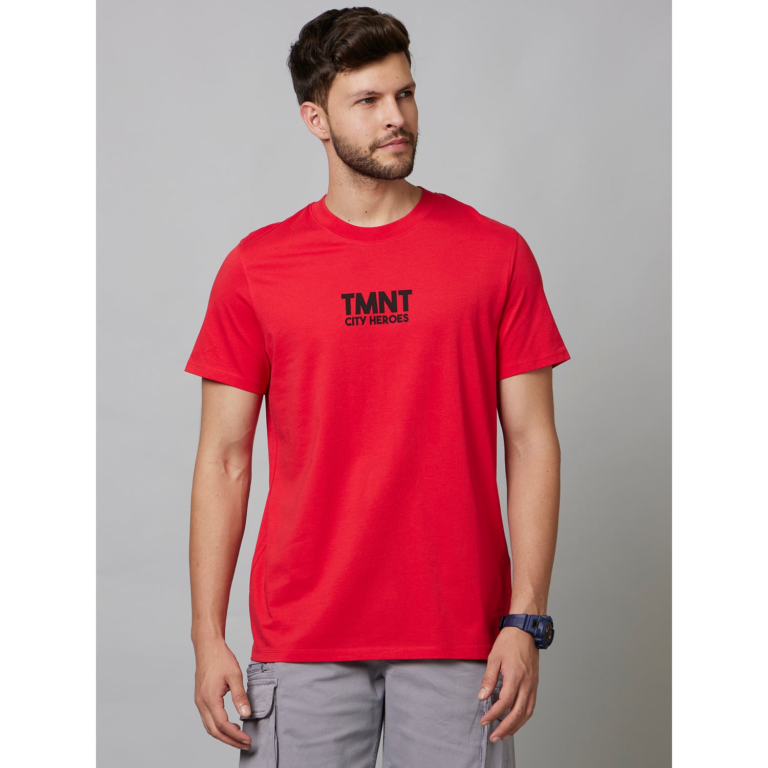 Teenage Mutant Ninja Turtle - Letter Red Short Sleeve Cotton T-Shirts (LDETURTLE)