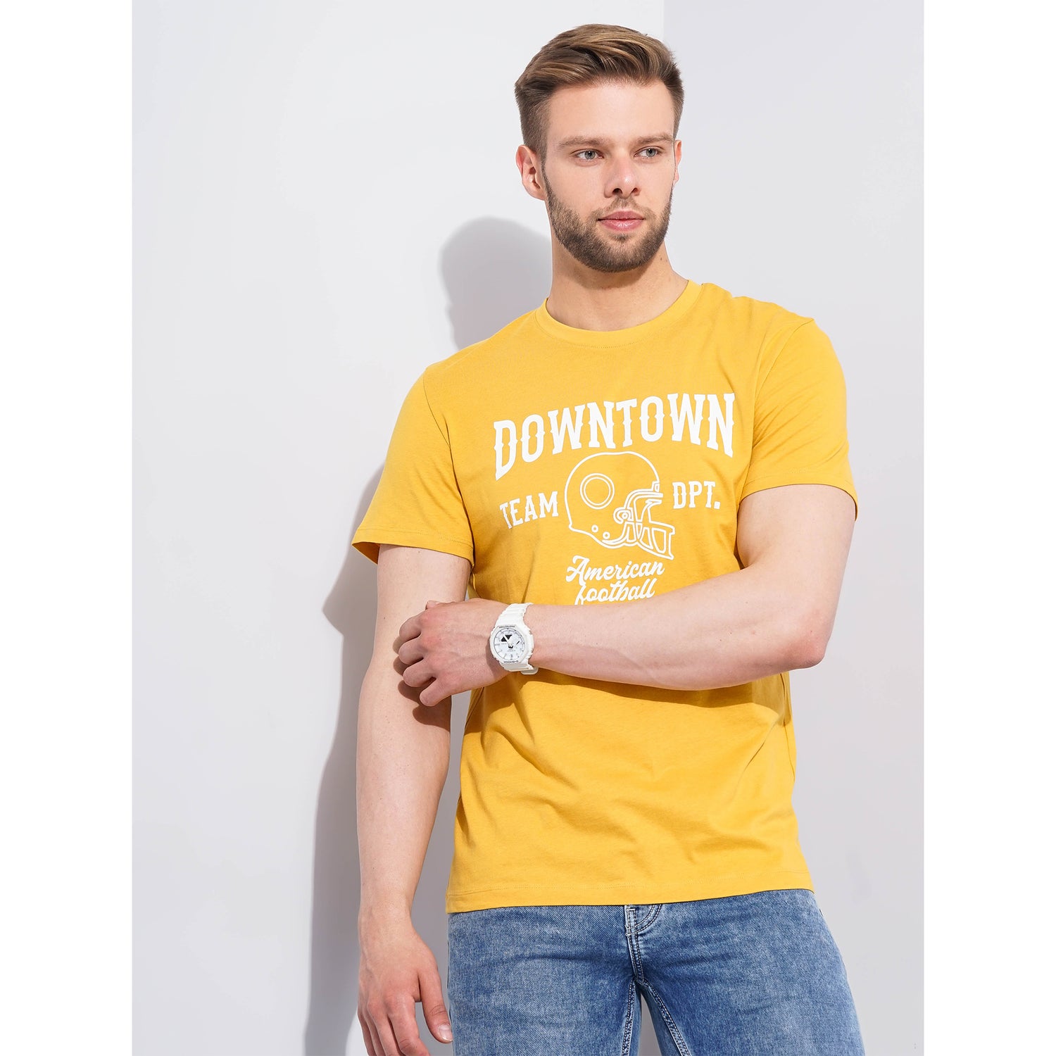 Yellow Graphic Tees