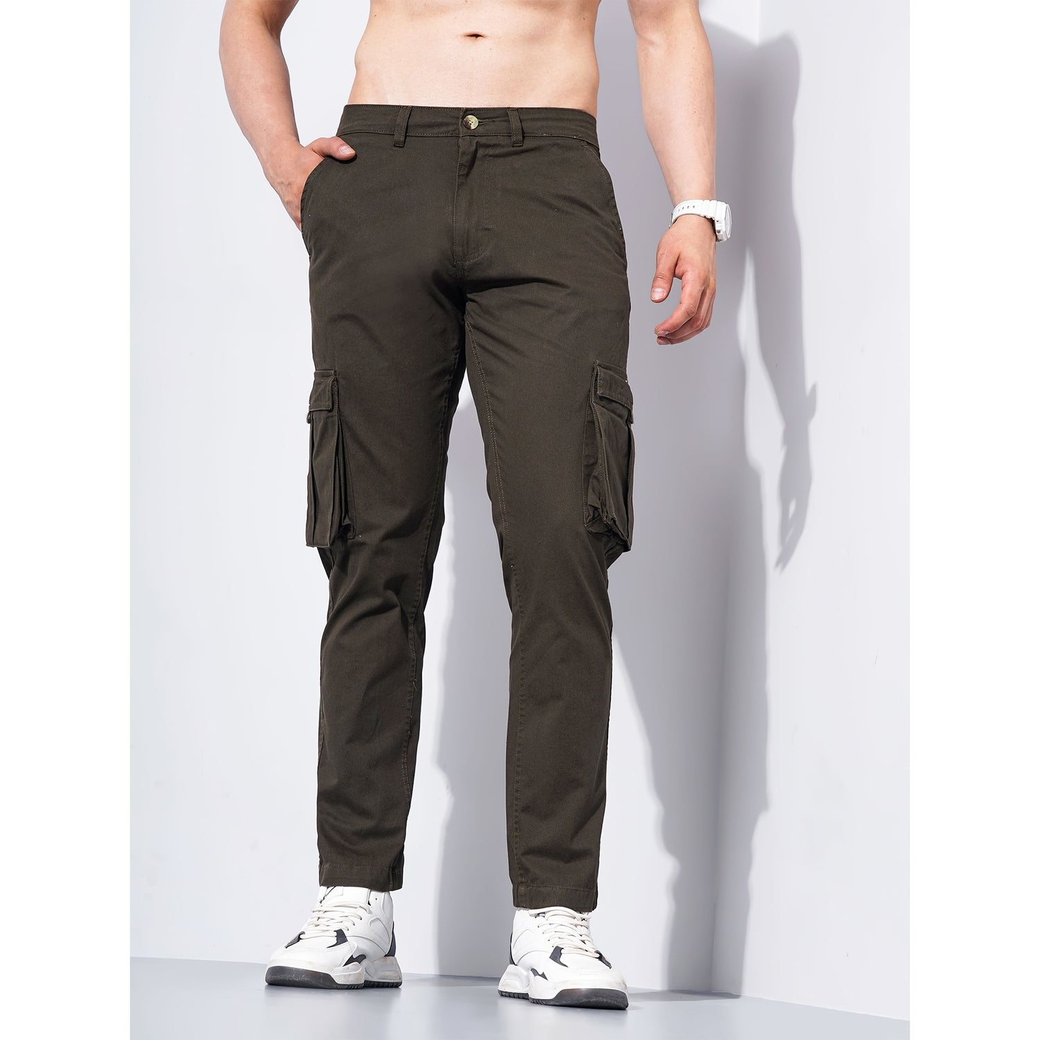 Brown Cargo Trousers