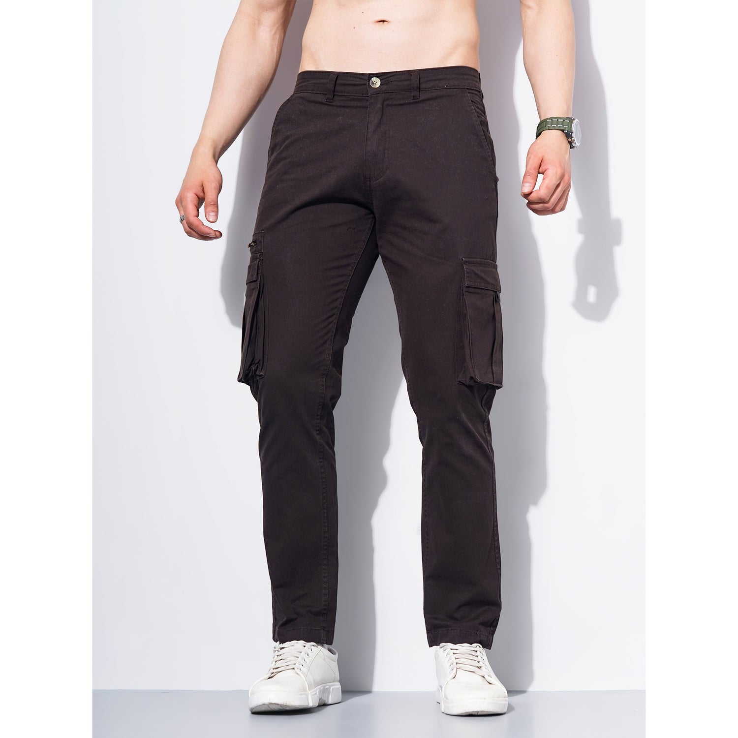 Brown Cargo Trousers