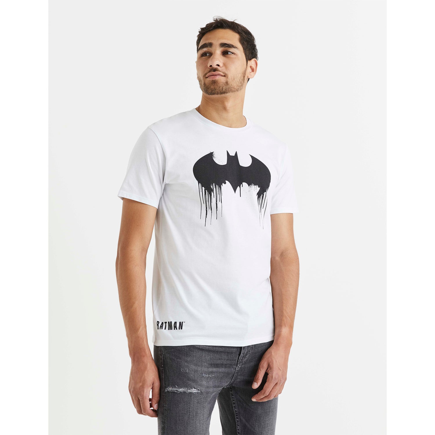 Celio Batman White Printed Regular Casual T-Shirt - Lvebatman1 White