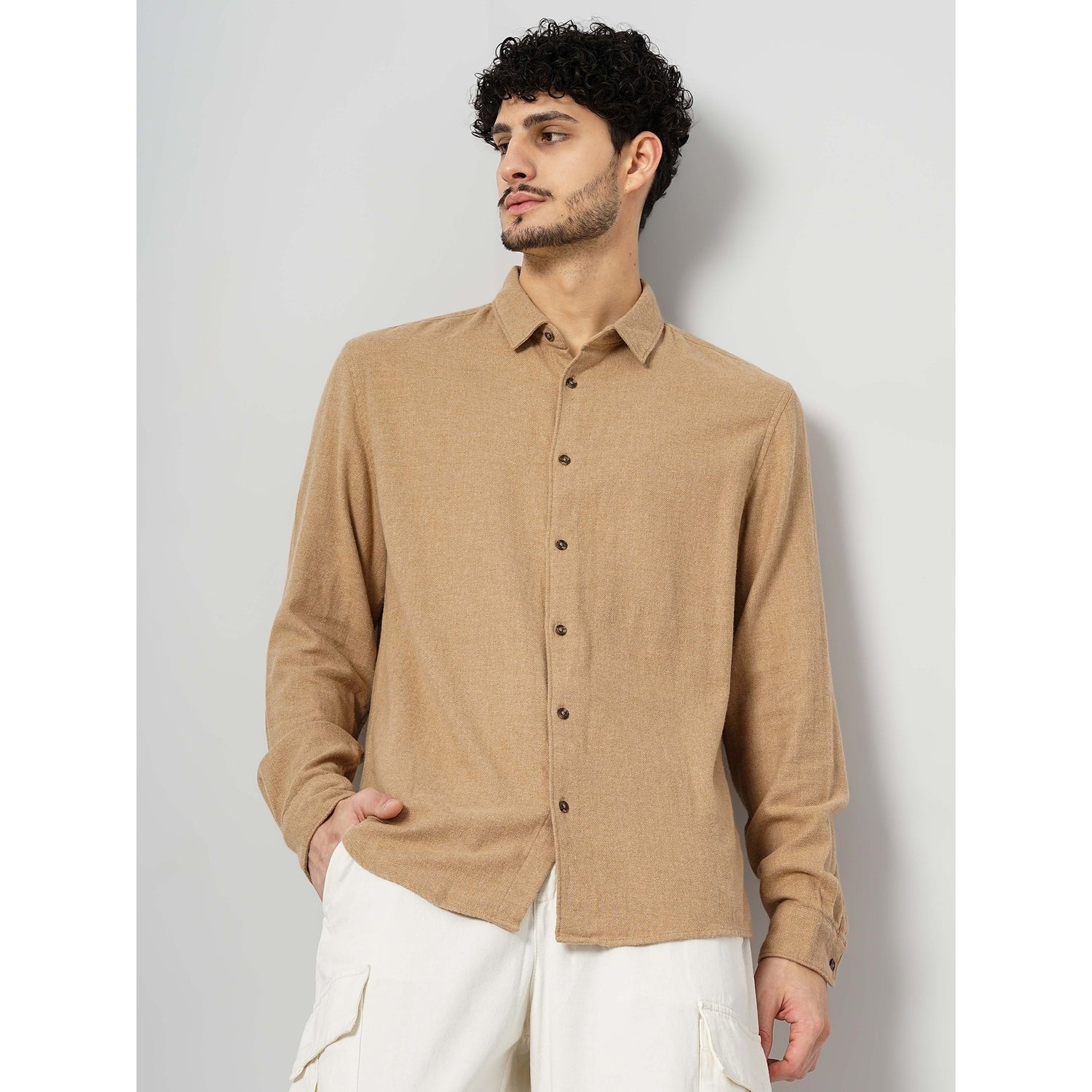 Brown Cotton Shirt