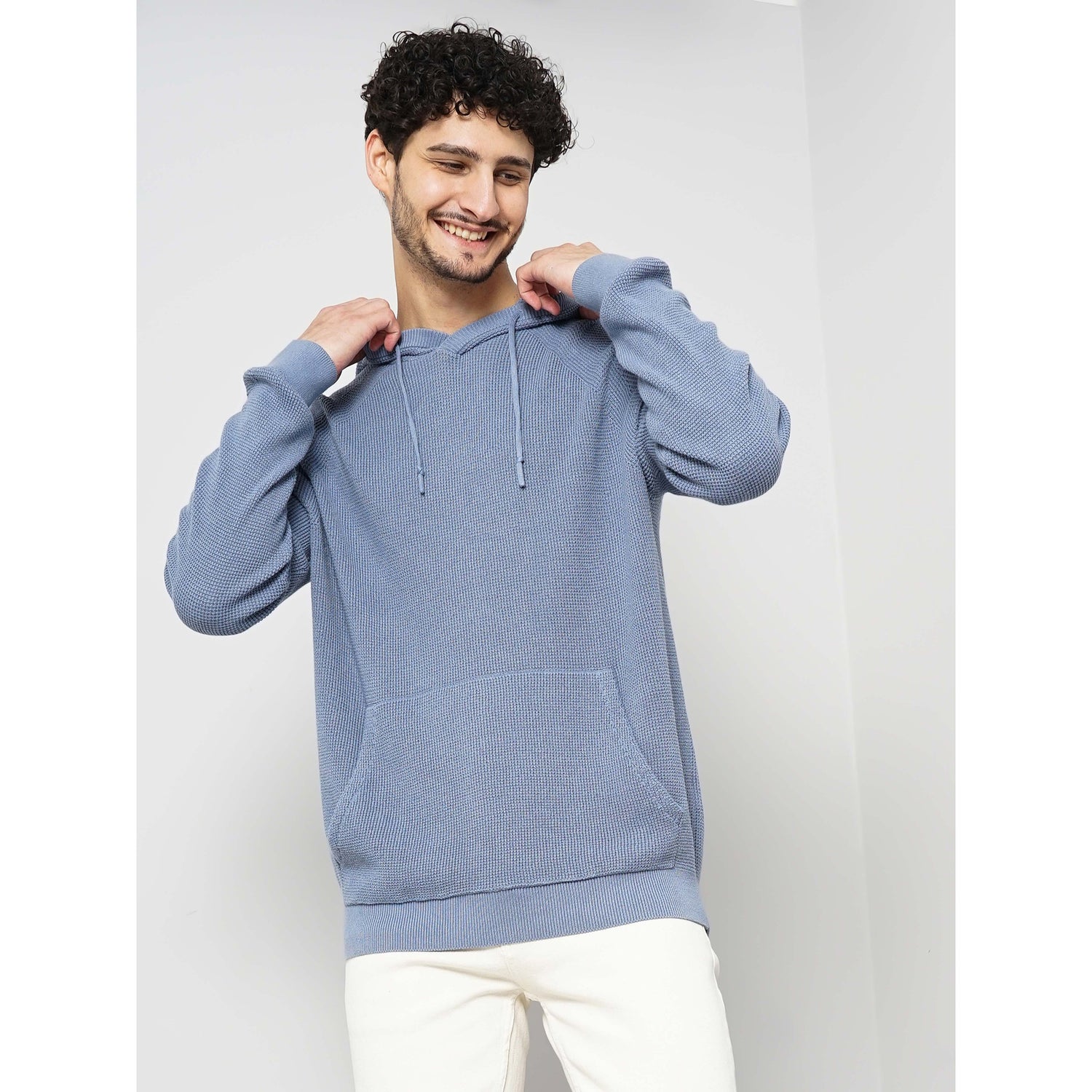 Light-Blue Cotton Sweater
