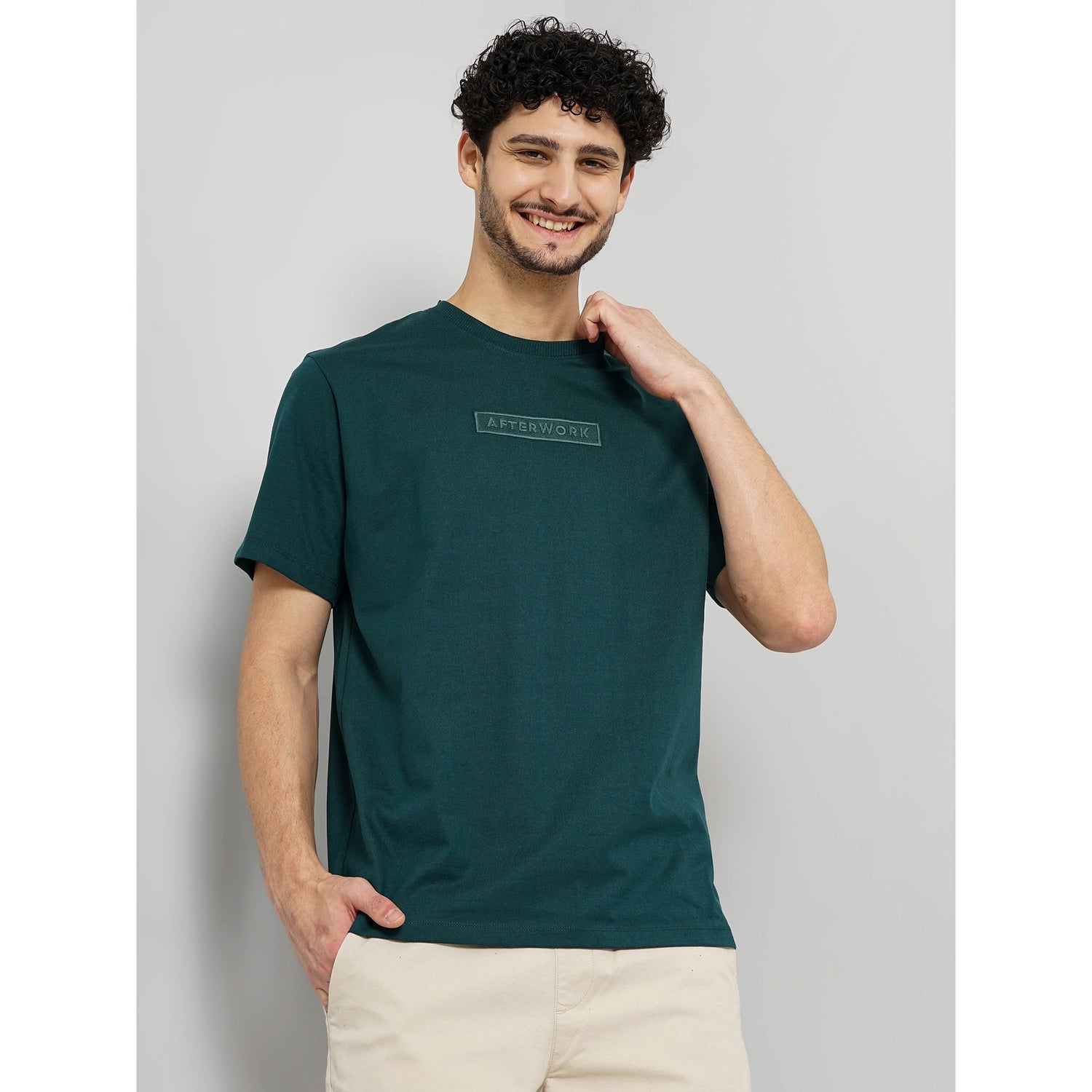 Green Cotton Graphic Tee