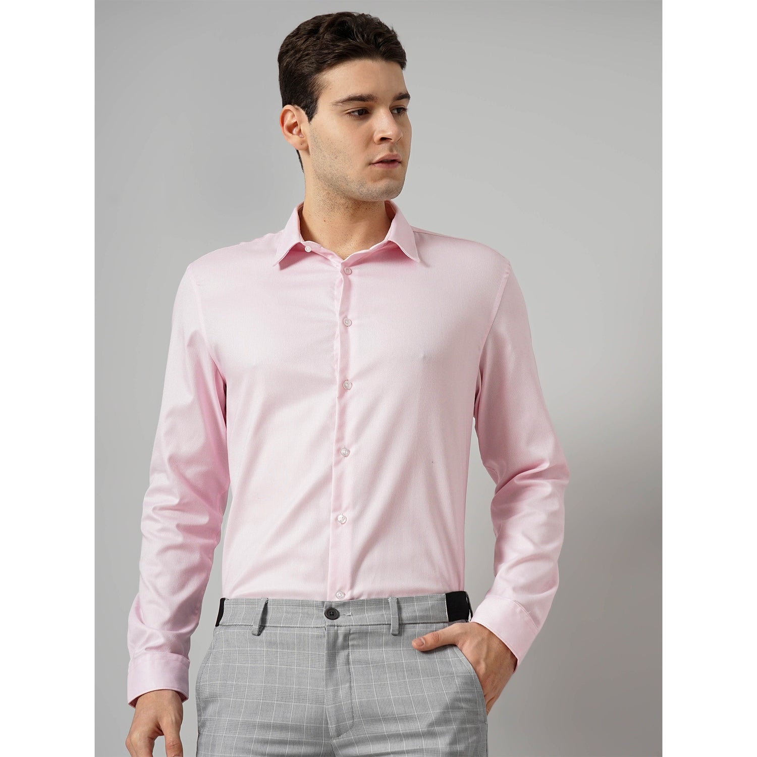 Cotton Pink Solid Oxford Shirt