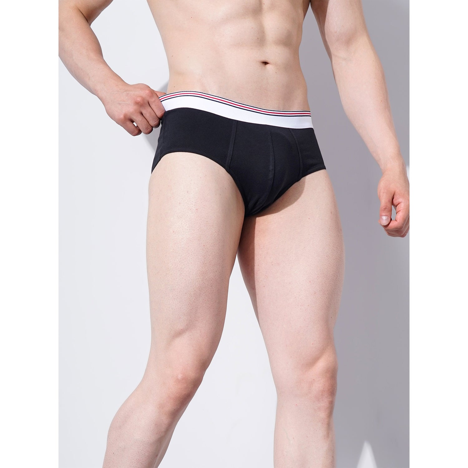 Celio Stretch Cotton Blend Solid Black Knitted Boxer (MIKEBRF)