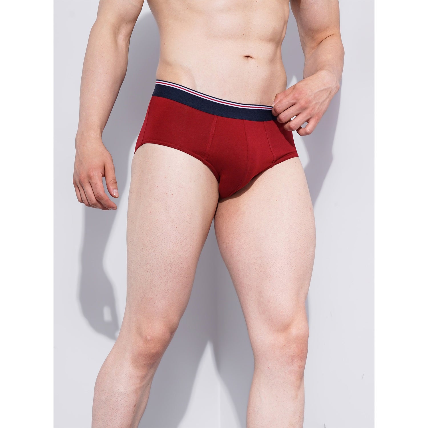 Celio Stretch Cotton Blend Solid Burgundy Knitted Boxer (MIKEBRF)