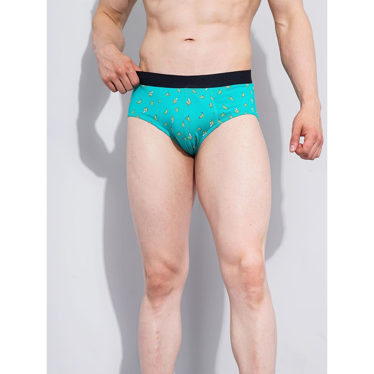 Celio Stretch Cotton Blend Printed Green Aqua Knitted Boxer (DIBANANABRF)