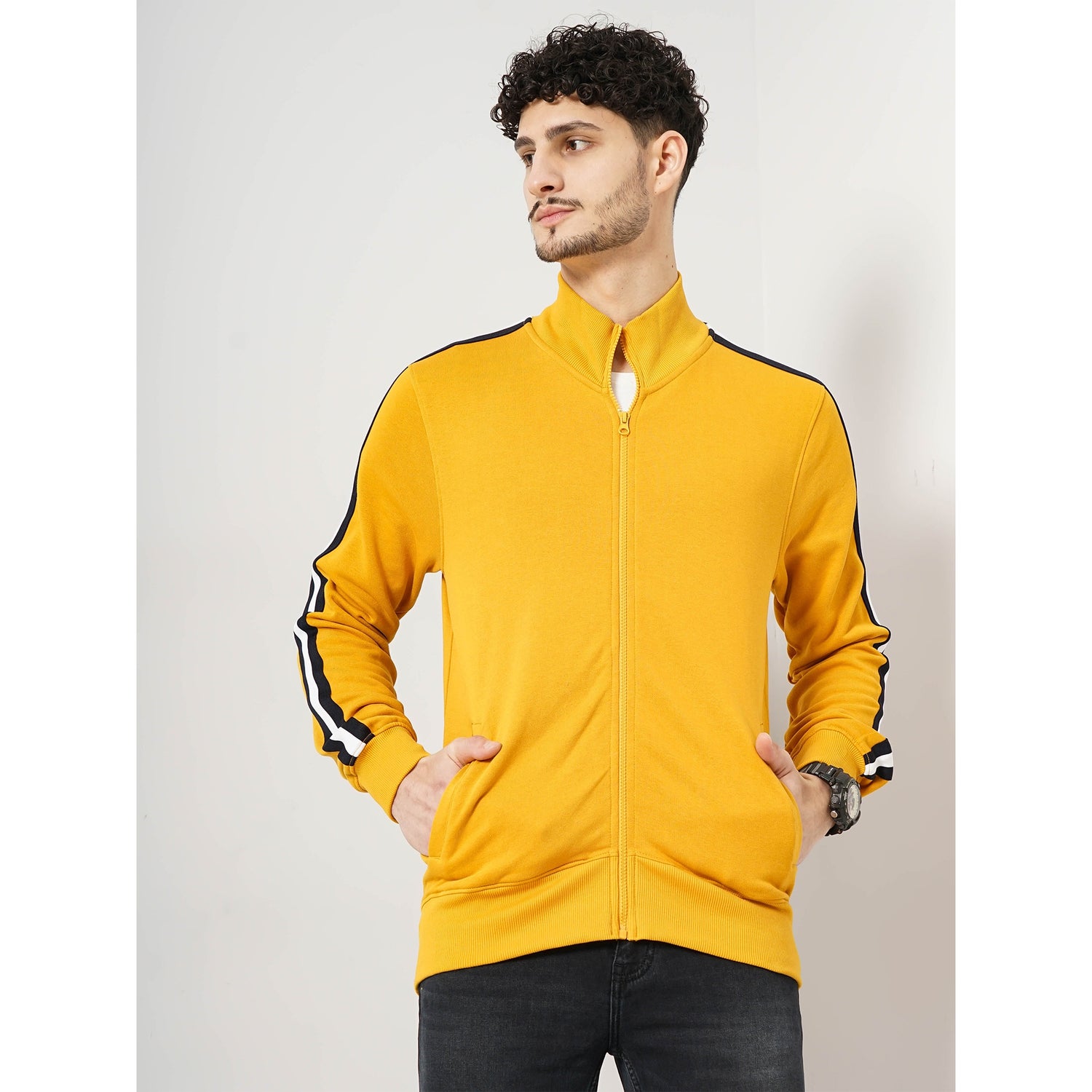 Solid Yellow full Sweatshirt (FETAPESW)