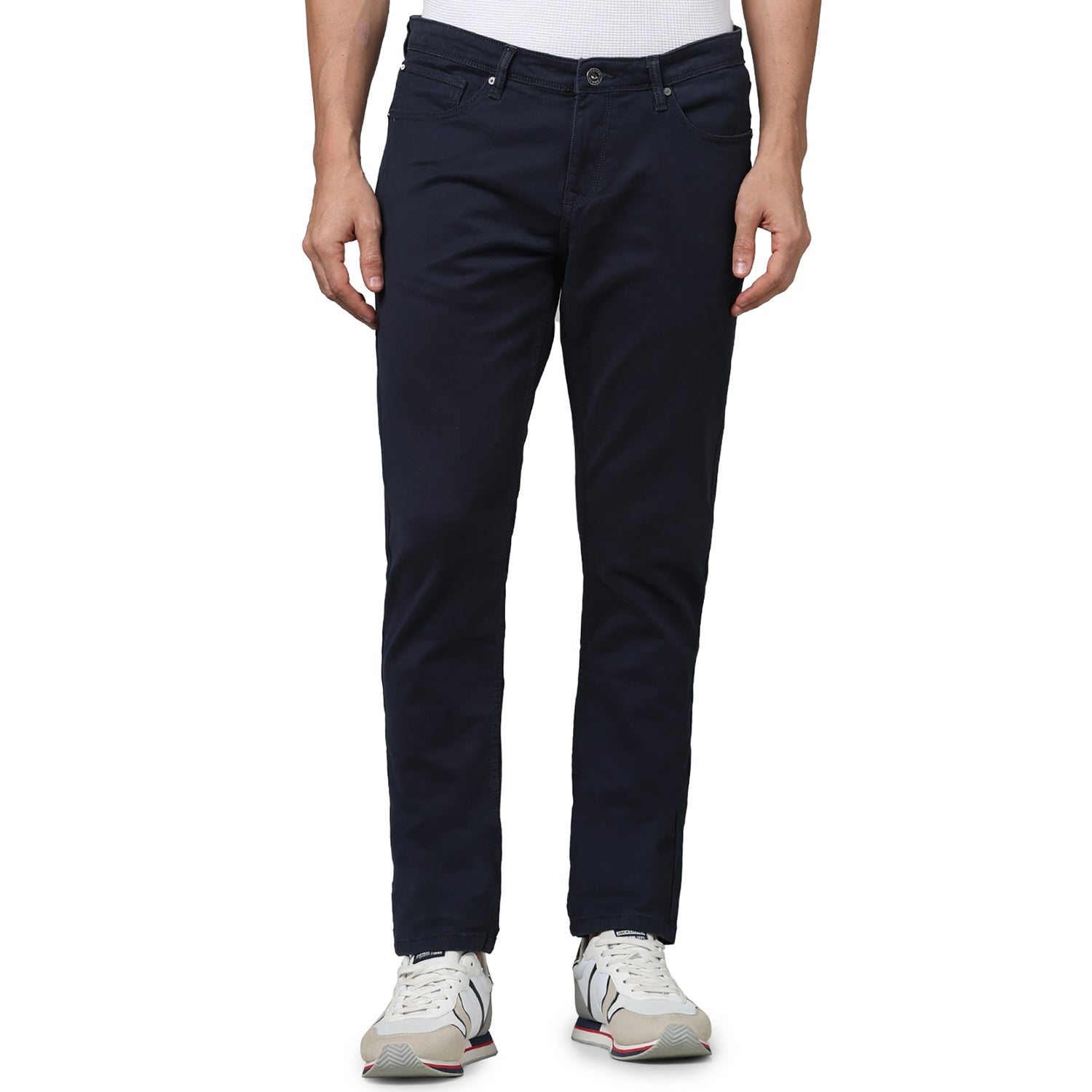 Men's Grey Solid Slim Fit Cotton Knit Denim Jeans (GOCOLKNIT25)