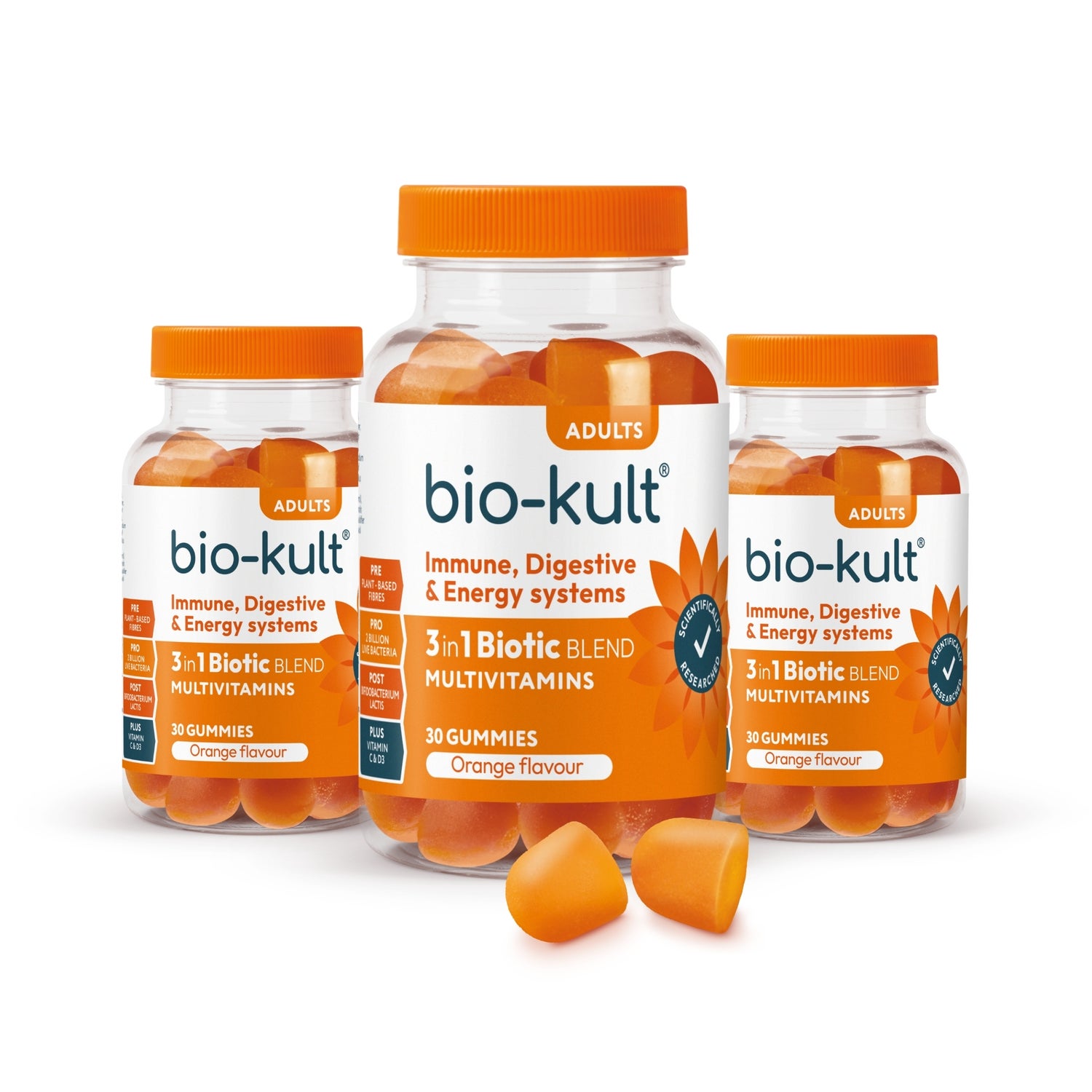 Bio-Kult Adult Gummies, 90 Day Bundle – Orange Flavour
