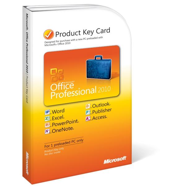 Office 2010 Professional (Product Key Card) Computing - Zavvi Se