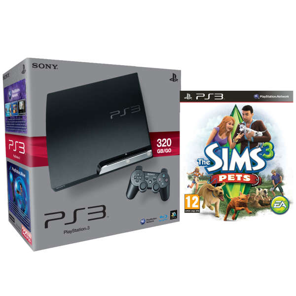 kronblad optager Selskab Playstation 3 PS3 Slim 320GB Console: Bundle (Includes The Sims 3: Pets)  Games Consoles - Zavvi US