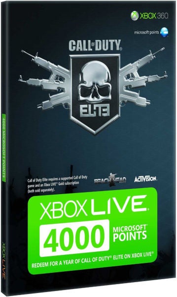 tuberculosis Ocultación prima Xbox Live 4000 Microsoft Points: Call of Duty Elite (Branded) Games  Accessories | Zavvi España
