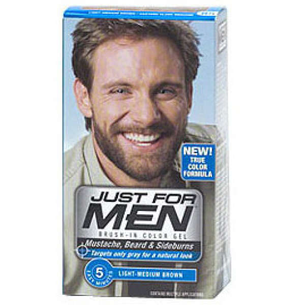 Just for Men Beard and Moustache Colour Gel Light Medium Brown