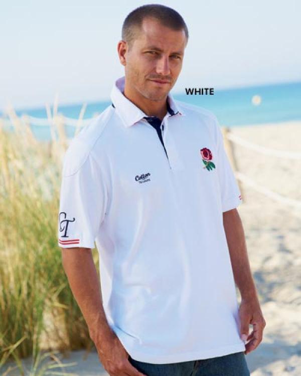 England Mens Classic Cotton Rugby Short Sleeve Jersey 