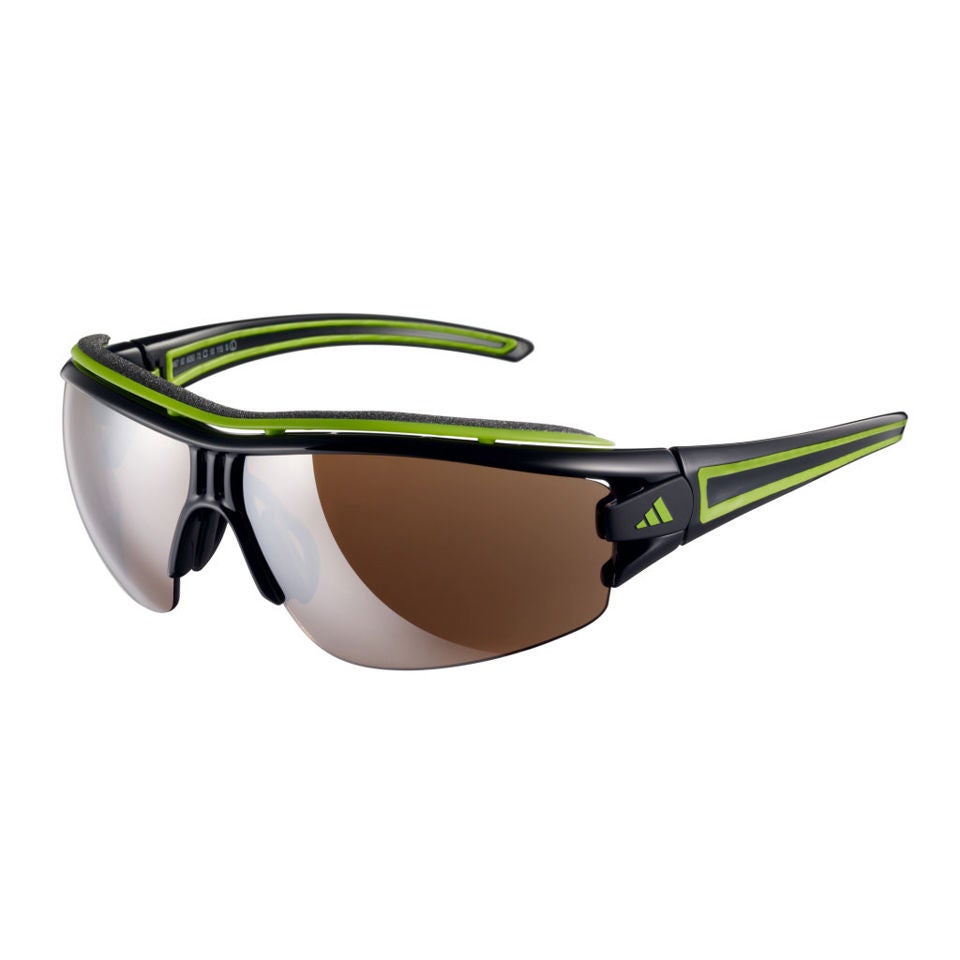 Evil Eye Halfrim Pro Sunglasses - Shiny Black/Green - L | ProBikeKit.com