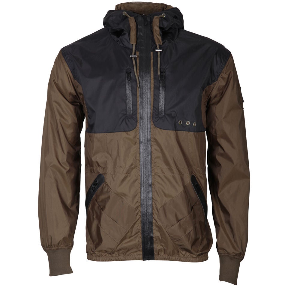 Nicholas Deakins Men s Grabber Lightweight Jacket Khaki Black Mens Clothing Zavvi US