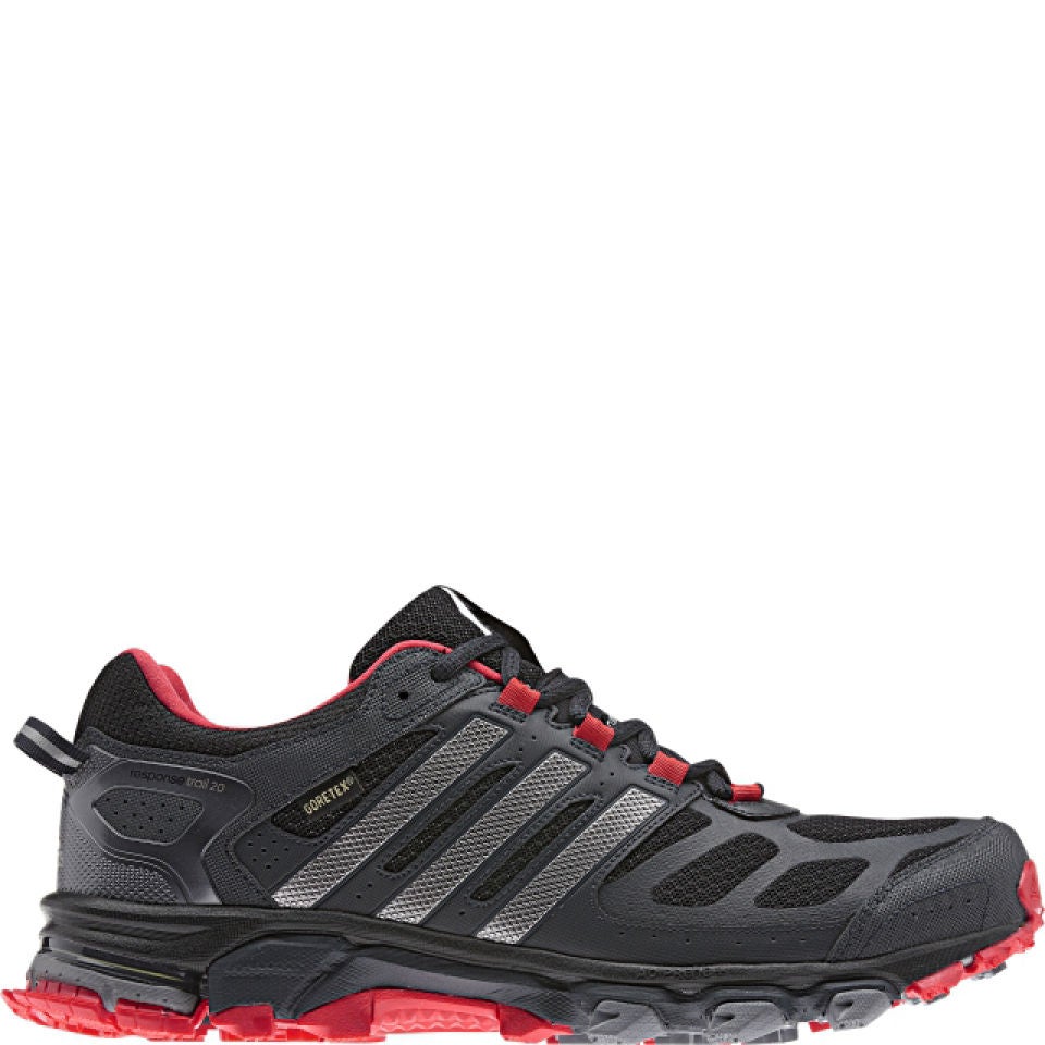 adidas Men's Response Trail 20 Running Shoe - Gtx Black/Tech Silver Met/Hi-Res Red Sports Leisure |
