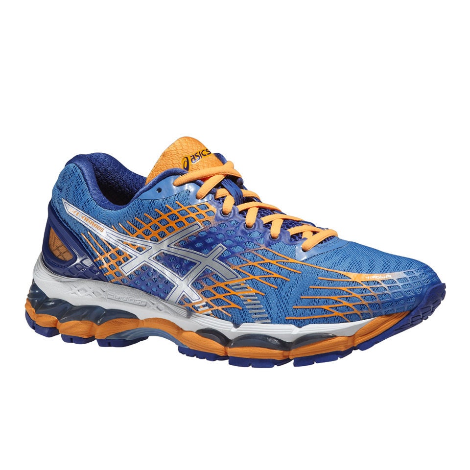Asics Women s Gel Nimbus 17 Cushioning Running Shoes Powder Blue Silver Nectarine
