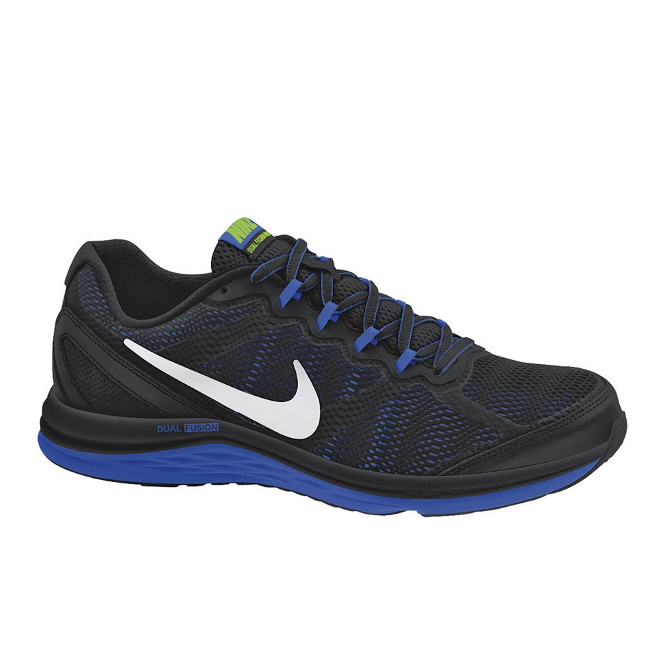 Nike Men's Dual Run 3 Running Shoes - Black/Cobalt Blue Sports & - Zavvi US