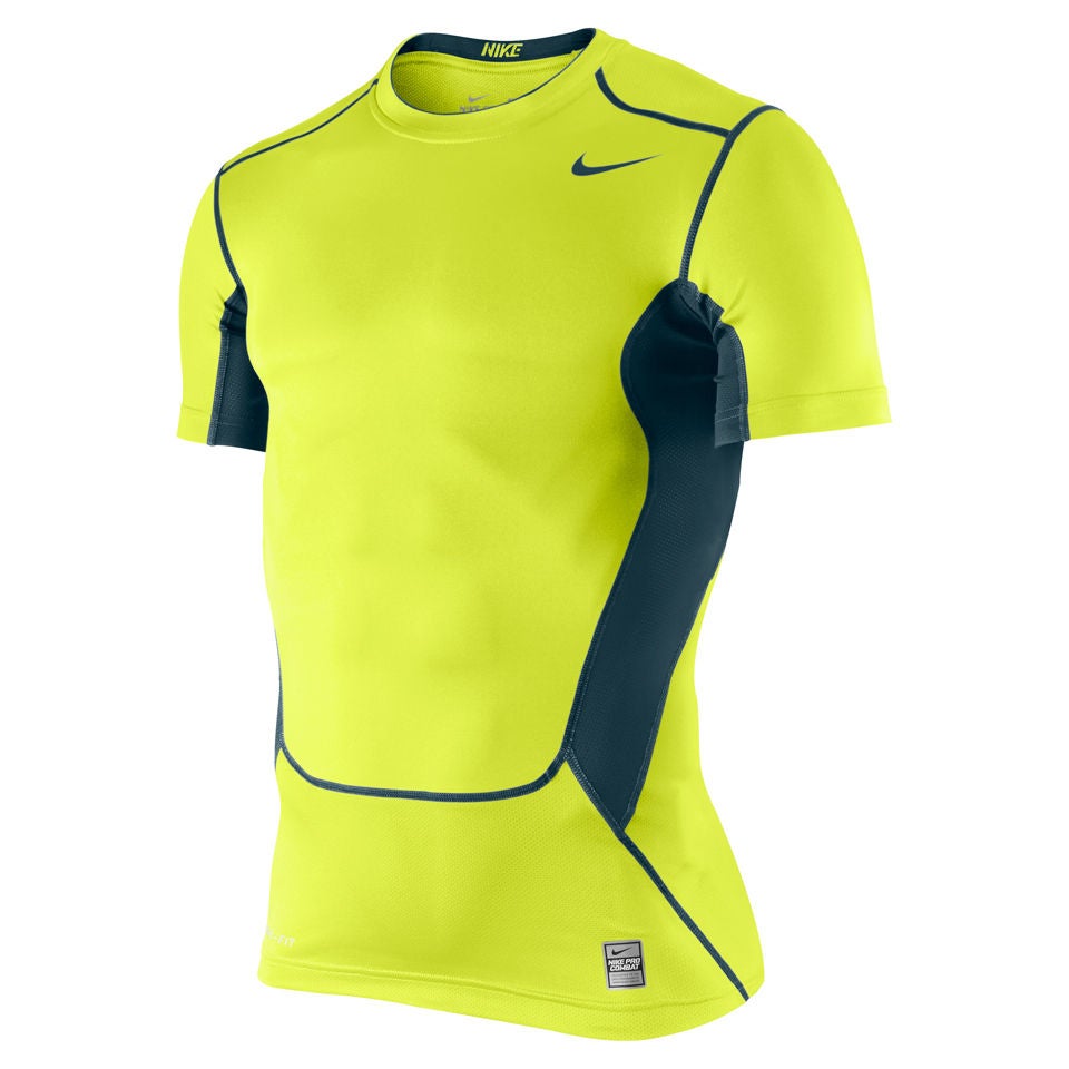 Nike Men's Hypercool Compression Short Sleeve Top Volt Green