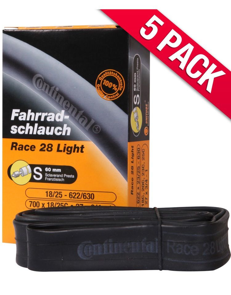 Continental light road shop long valve inner tube