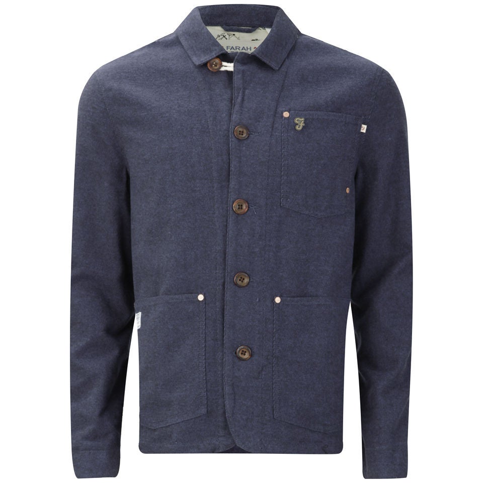 Farah 1920s Men's Work Jacket The Marriot Deep Indigo Mens