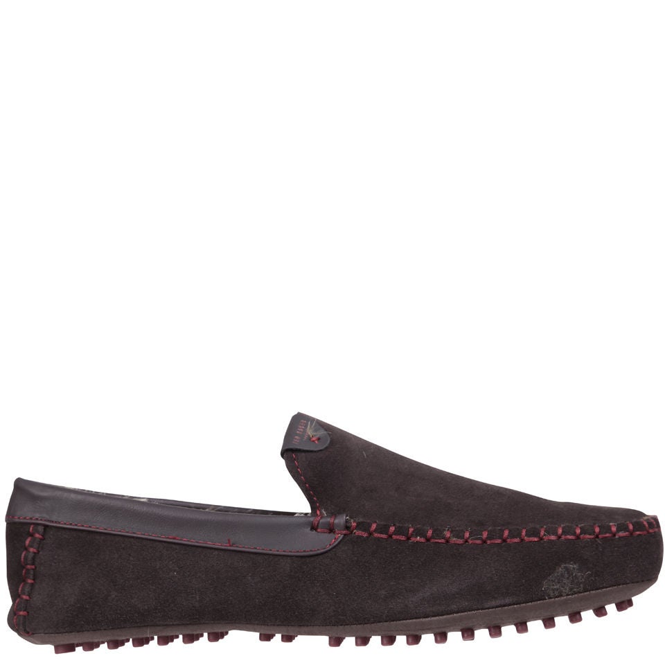 Ted Baker Men's Carota Suede Fur Lined Slippers Brown Buy