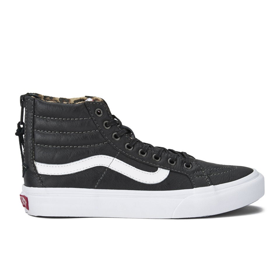 Vans leather hot sale high tops womens