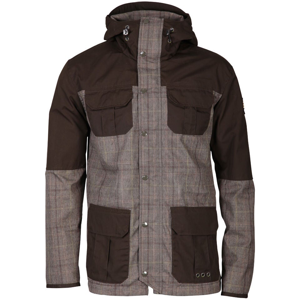 Nicholas Deakins Men s Armarda Military Style Jacket Heritage Check Khaki TheHut