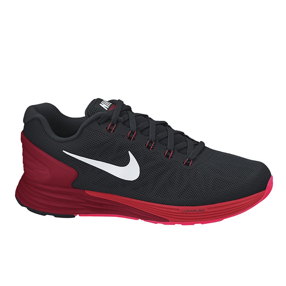 Blaast op Verscherpen Mijnwerker Nike Men's Lunarglide 6 Dynamic Support Running Shoes - Black/White/Gym Red  Sports & Leisure - Zavvi UK