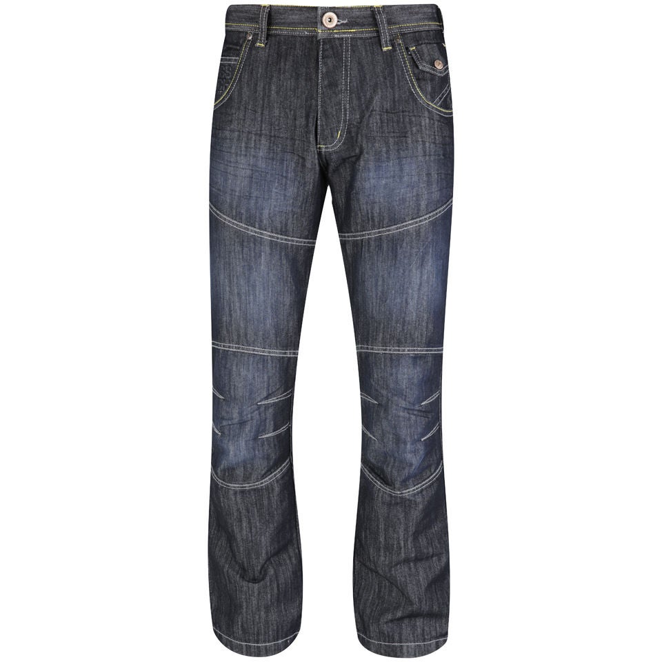 Crosshatch Men's Newport Denim Jeans Dark Wash Mens Clothing