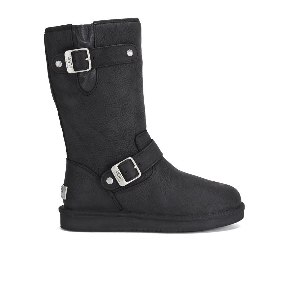 UGG Women s Sutter Waterproof Leather Buckle Boots Black TheHut