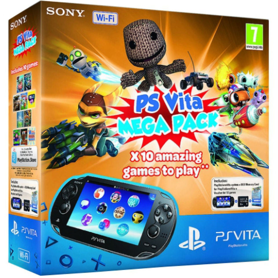 vogn uddrag rigtig meget PS Vita (Wi-Fi Enabled) Mega Pack (Includes 10 Games and 8Gb Memory Card)  Games Consoles - Zavvi US