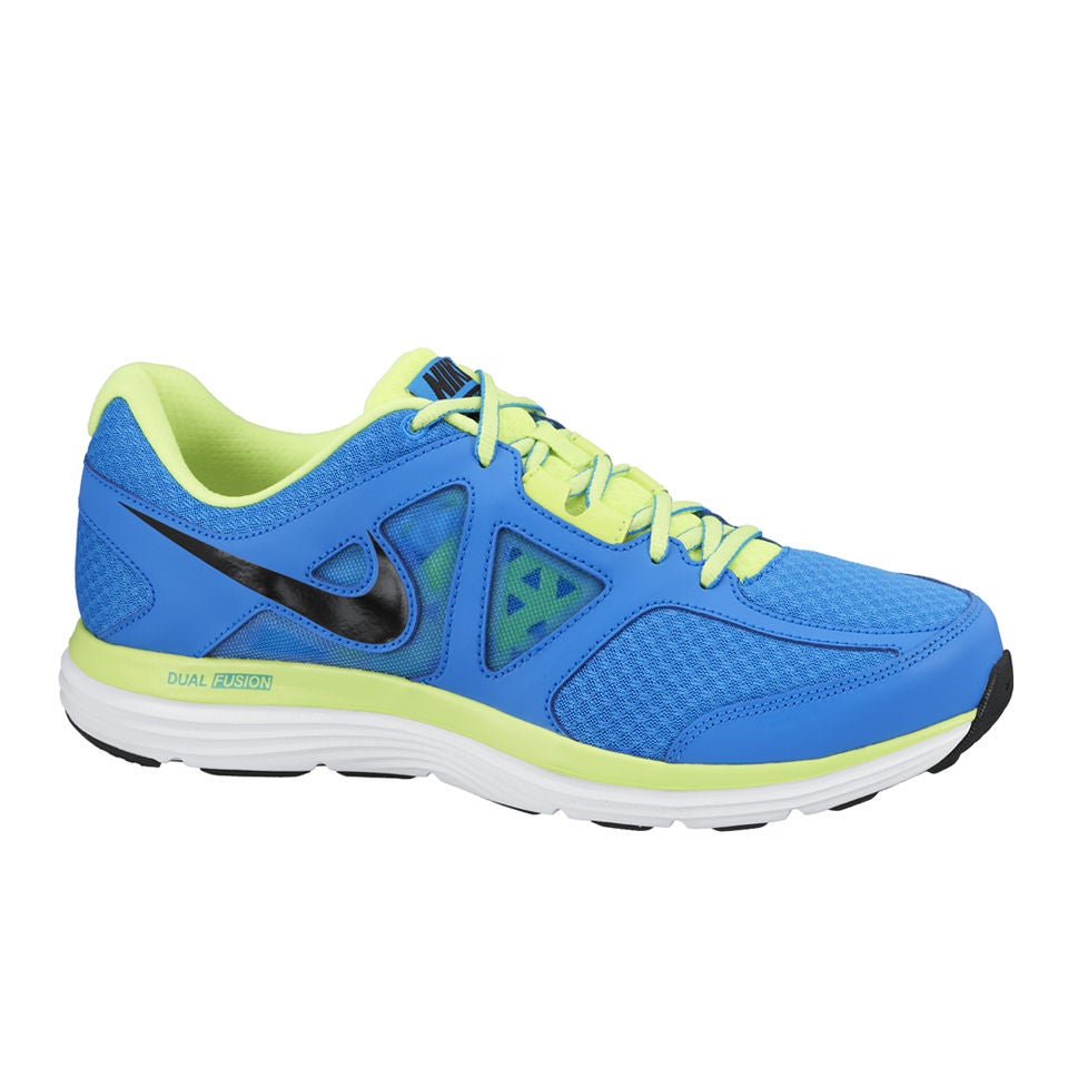 Nike Men's Dual Fusion Lite 2 Running Shoes Blue/Green Sports & Leisure - Zavvi US