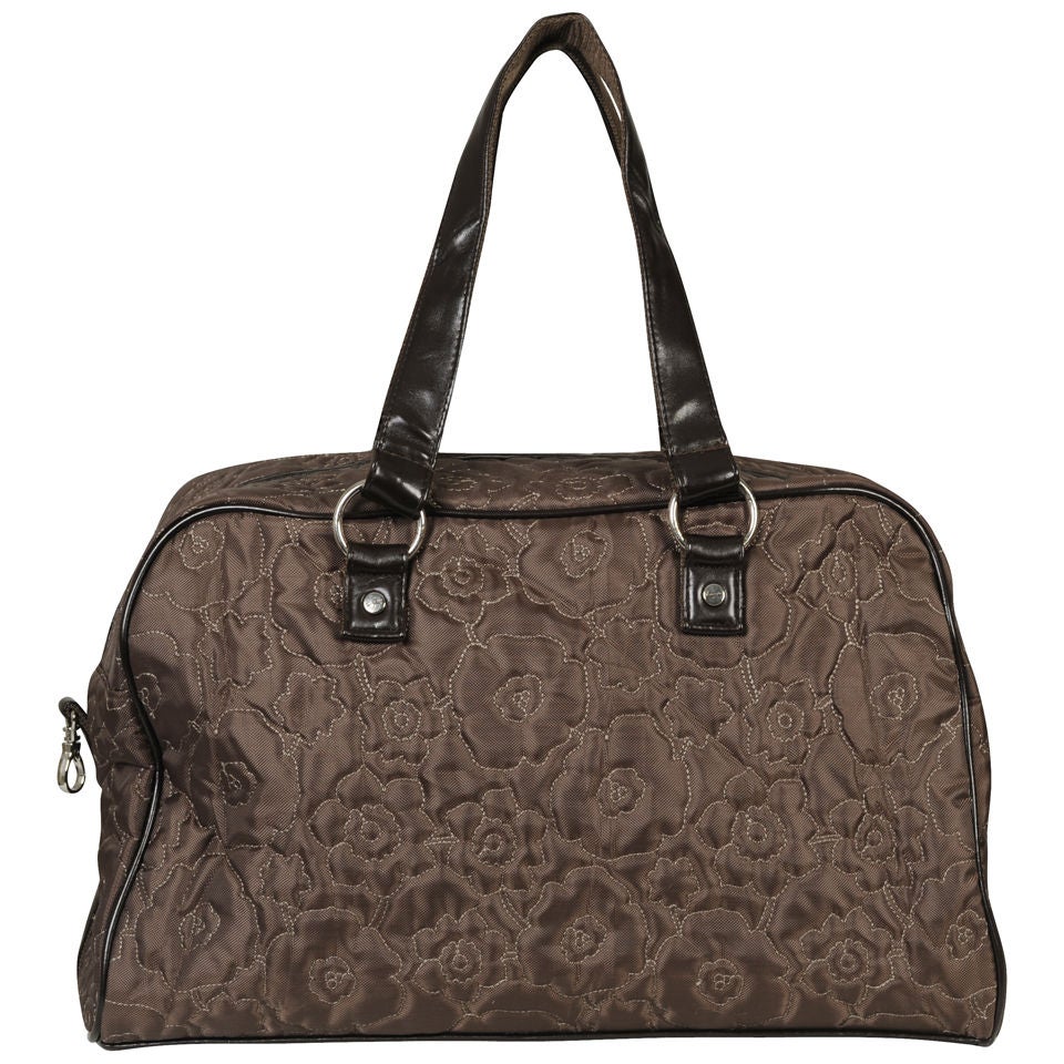 Thirty One City Weekender Tote Brown Poppy Free Shipping