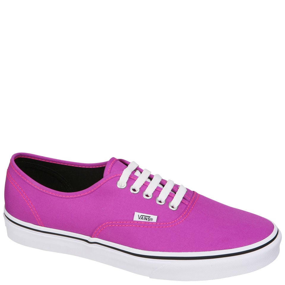 Vans Authentic Neon Trainers Purple True White Clothing Zavvi