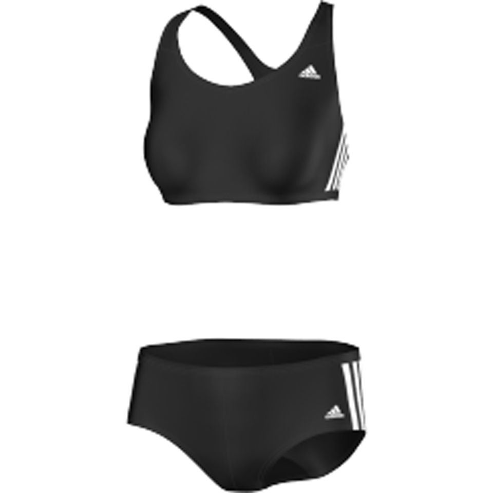 Toestemming Slapen Het beste adidas Women's 3 Stripe Two-Piece Swimsuit - Black/White | ProBikeKit.com