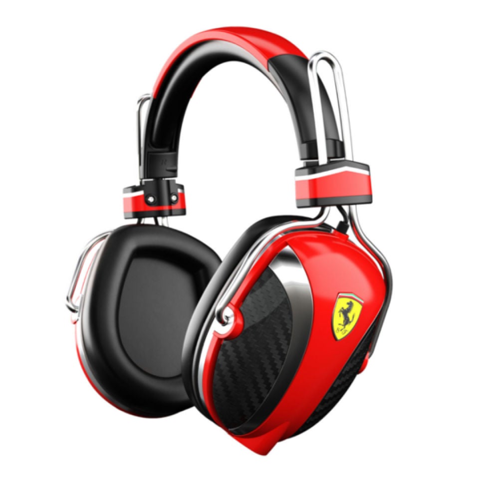 Ferrari P200 Scuderia Noise Cancelling Headphones by Logic3 Red