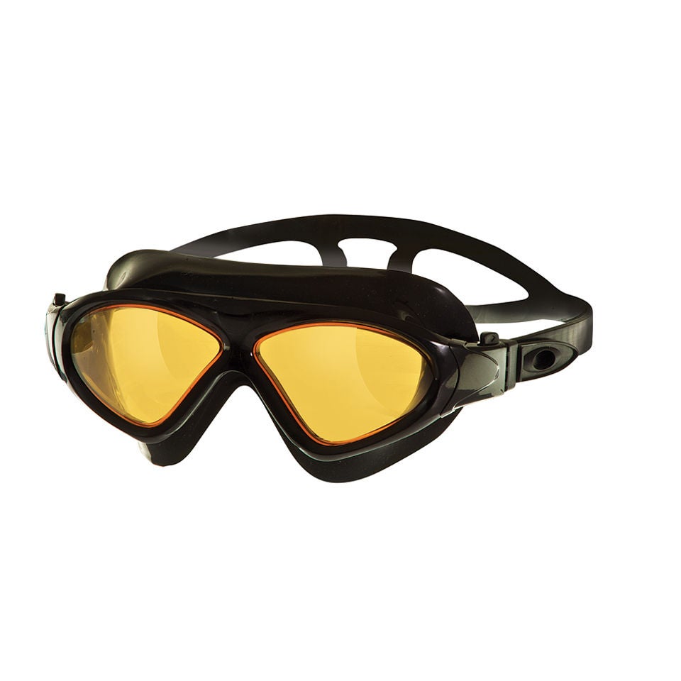 Zoggs Tri Vision Mask Swimming Goggles Yellow Black